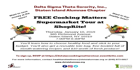 DST SIAC FREE Cooking Matters Supermarket Tour at ShopRite! primary image