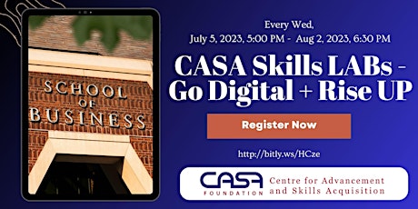Imagem principal do evento CASA Skills LABs - Go Digital  + Rise UP