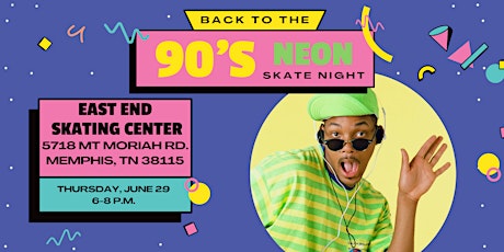 Primaire afbeelding van Back to the 90's Family Neon Skate Night