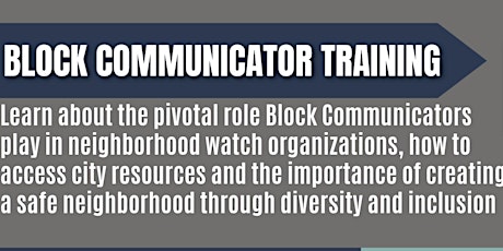 Primaire afbeelding van Denver Police Block Communicator Training