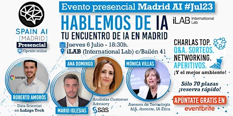 Hauptbild für Encuentro presencial Madrid AI #Jul23:  Charlas IA + Networking