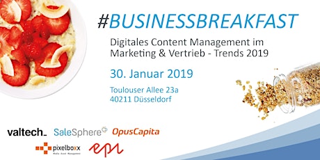 Hauptbild für Business Breakfast - Digitales Content Management, Trends 2019