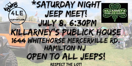 Immagine principale di Saturday Night Jeep Meet - Registration is optional 