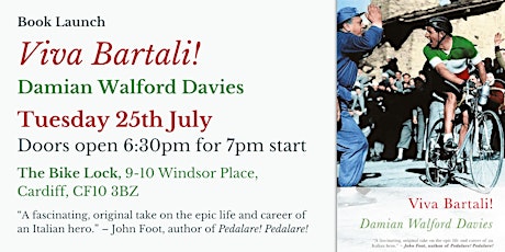 Primaire afbeelding van Book Launch: ‘Viva Bartali!’ by Damian Walford Davies