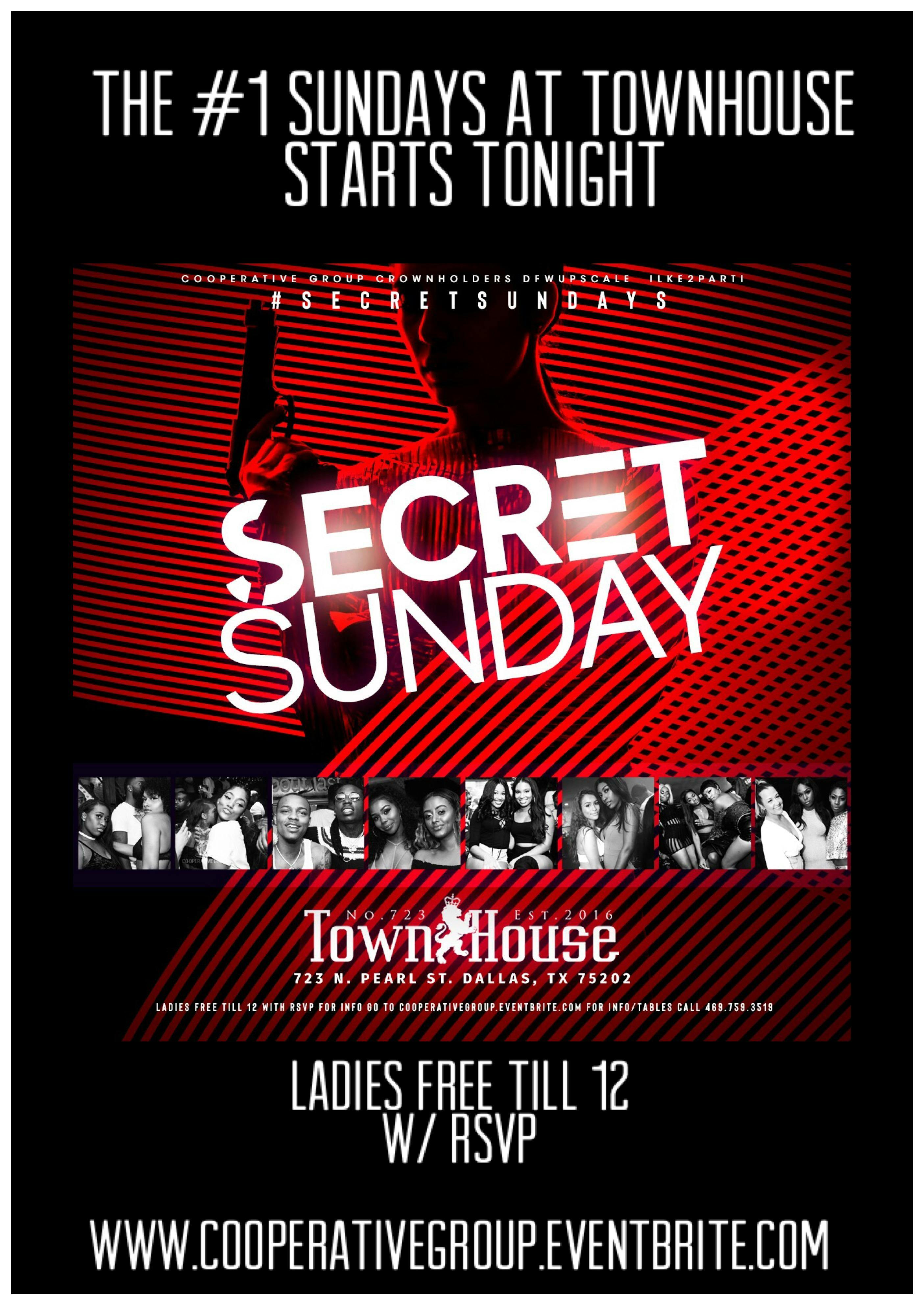 Secret Sundays Tonight at Townhouse 