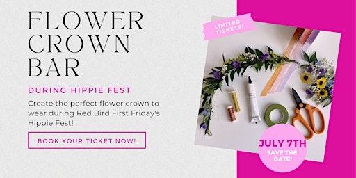 Hippie Fest Flower Crown Creation! primary image