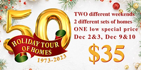 Primaire afbeelding van 50th Annual Holiday Tour of Homes Christmas in July Special