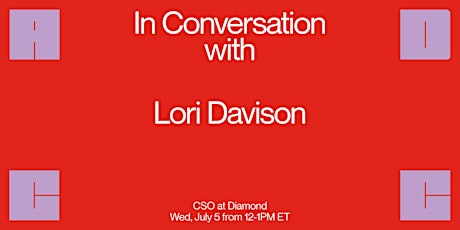 Primaire afbeelding van In Conversation with... Lori Davison