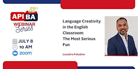 Imagem principal do evento 'Language Creativity in the English Classroom: The Most Serious Fun'