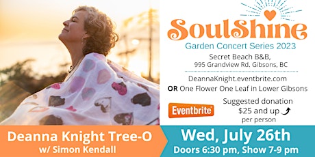 Imagen principal de Deanna Knight Tree-O - SoulShine Garden Concert Series