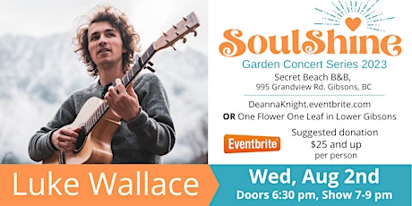 Luke Wallace - SoulShine Garden Concert Series primary image