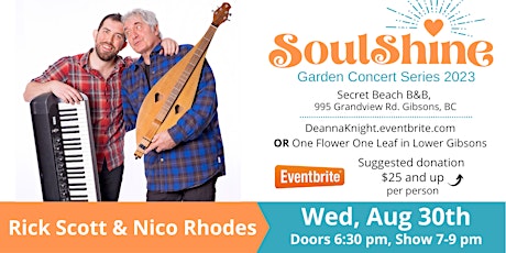 Imagen principal de Rick Scott & Nico Rhodes - SoulShine Garden Concert Series