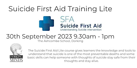 Suicide First Aid Training Lite primary image