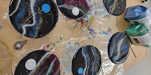 Immagine principale di Galaxy Resin Coasters - Enchanted Lake 