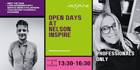 Open day at Nelson Inspire for Professionals only primary image