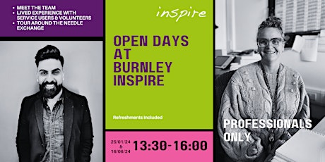 Open days at Burnley Inspire for Professionals only