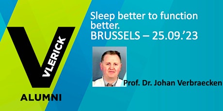 Hauptbild für VLERICK BRUSSELS CAMPUS - PROGRESS CLUB - Sleep better to function better.