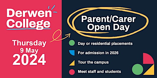 Derwen College Parent Carer Open Day - Thursday 9th May 2024  primärbild