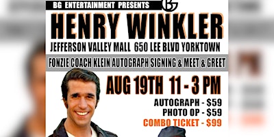 Hauptbild für Henry Winkler Autograph Signing & Meet & Greet