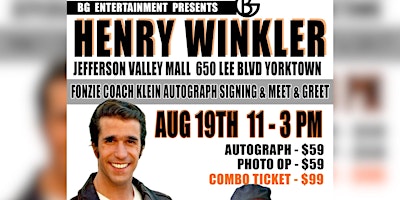 Primaire afbeelding van Henry Winkler Autograph Signing & Meet & Greet