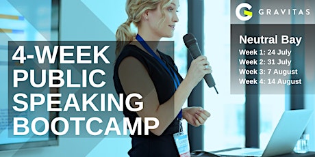 4-week Public Speaking Bootcamp Neutral Bay 24 July primary image