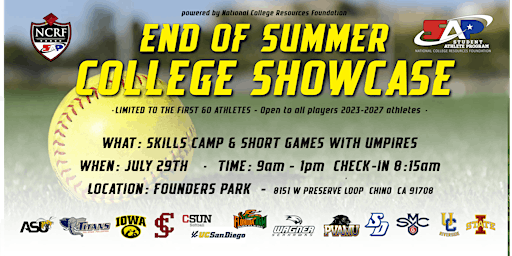 NCRF presents End of the Summer College Showcase primary image