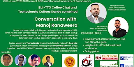 BLII-TTO Coffee Chat and  Techcelerate Coffees Kandy combined primary image