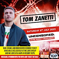 The Mayhem Bar Crawl and UNCENSORED Live Combo Deal - Tom Zanetti 8th July primary image