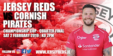 Jersey Reds Vs Cornish Pirates - Cup Quarter Final  primary image