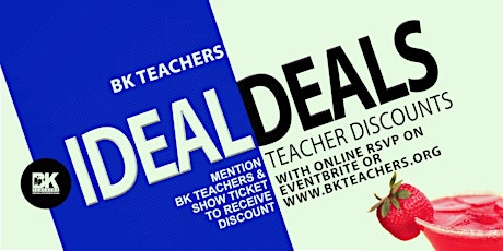 BK TEACHERS IDEAL DEALS- TEACHER DISCOUNTS primary image