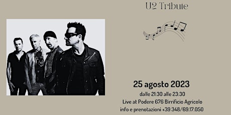 Immagine principale di Tunes on Tap - U2 Tribute al Birrificio Podere 676 