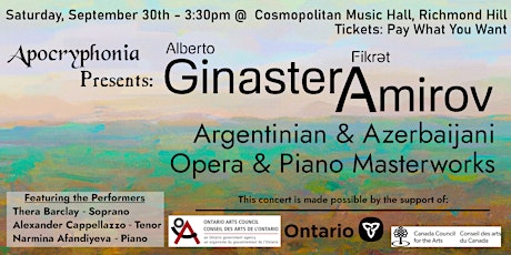 GinasterAmirov: Argentine & Azerbaijani Opera & Piano Classical Masterworks primary image