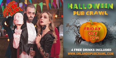 Image principale de The Halloween Pub Crawl Friday October 27th 2023(Orlando)