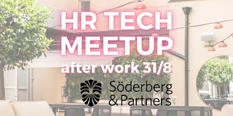 HR Tech Meetup: AW med Söderberg & Partners, 31 augusti  primärbild