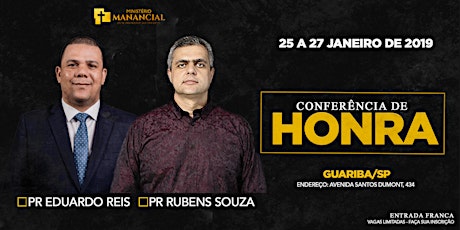 Imagem principal do evento Conferência de Honra - 25-27 de Janeiro - Pr Eduardo Reis e Pr Rubens Souza