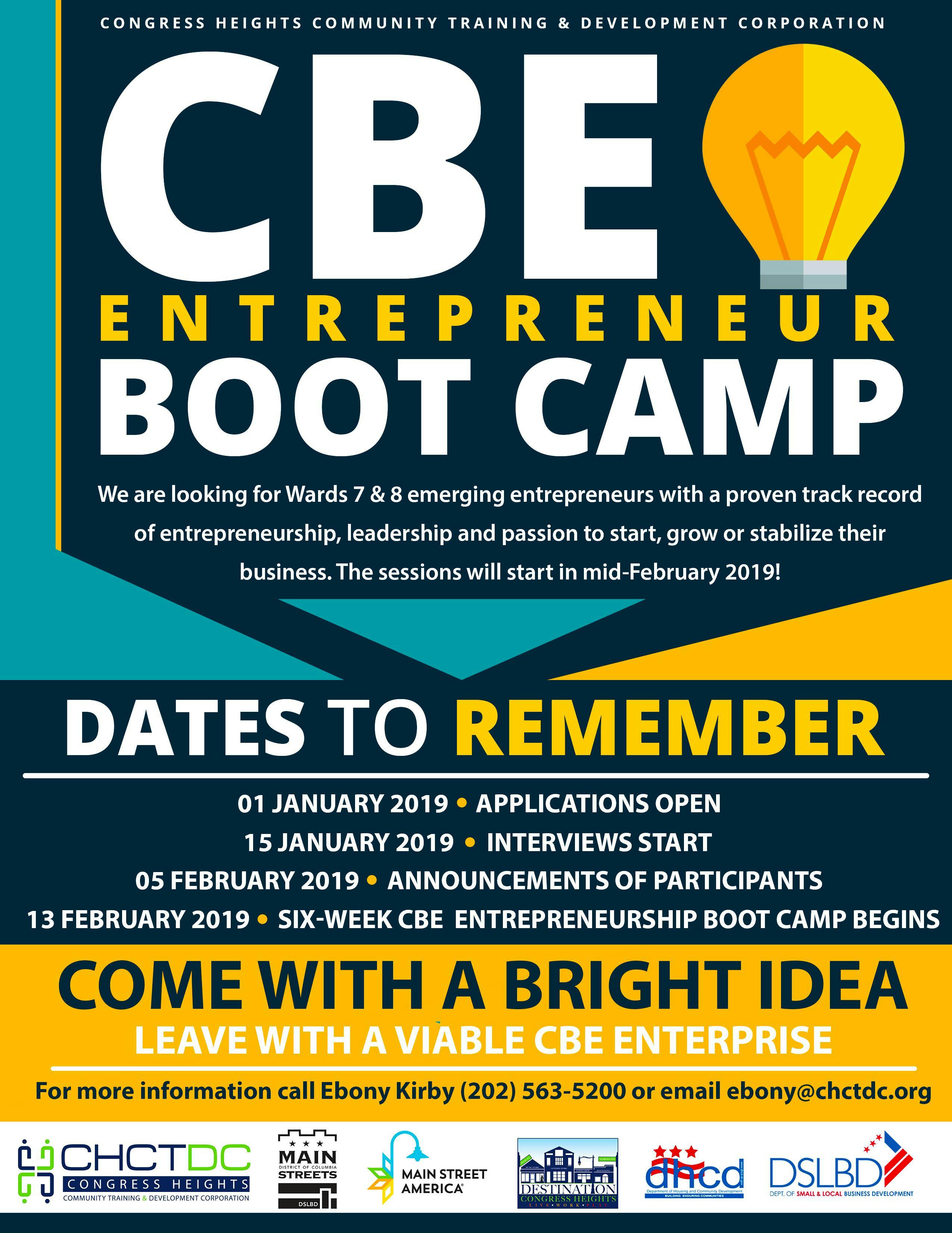 Cbe Entrepreneur Boot Camp 13 Feb 2019