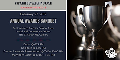 2019 Alberta Soccer Annual Awards Banquet primary image