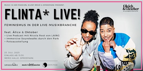 Hauptbild für FLINTA* Live! - Feminismus in der Live-Musikbranche (feat. Älice & Oktober)