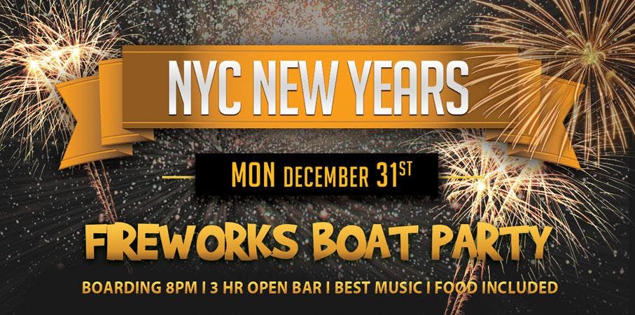 New York City New Years Eve Fireworks Boat Party