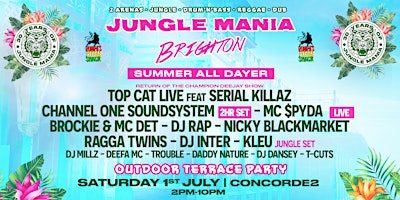 Jungle Mania Brighton - Summer All Dayer | Outdoor Terrace Party Poster