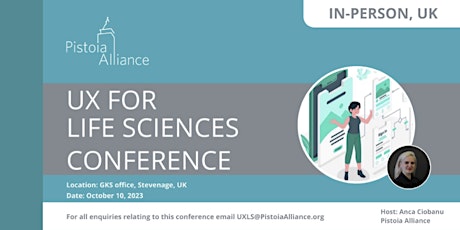 Pistoia Alliance 2023 User Experience for Life Sciences (UXLS) Conference primary image