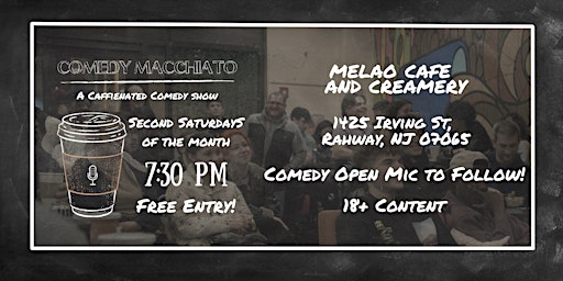 Primaire afbeelding van Free Comedy Show at Melao Cafe 7:30PM! 2nd Saturdays of the Month!