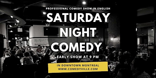 Primaire afbeelding van Live Stand Up English Comedy Shows Montreal at Comedy Club Montreal (9 PM)