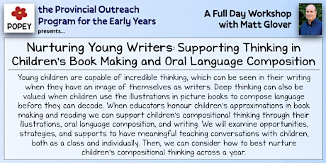 Full-Day Workshop with Matt Glover - Nurturing Young Writers primary image