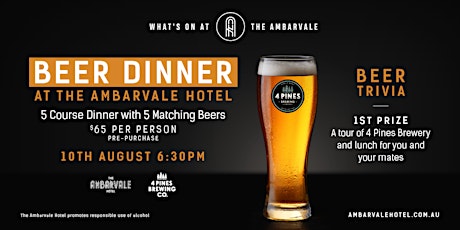 Beer Dinner At The Ambarvale Hotel  primärbild