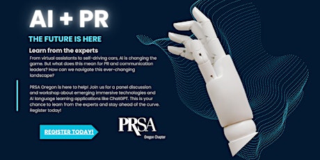 PRSA Oregon Workshop: AI + PR | Strategy, risks and opportunities.  primärbild