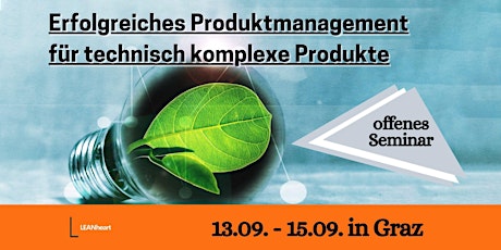 Hauptbild für Seminar: erfolgreiches Produktmanagement für technisch komplexe Produkte