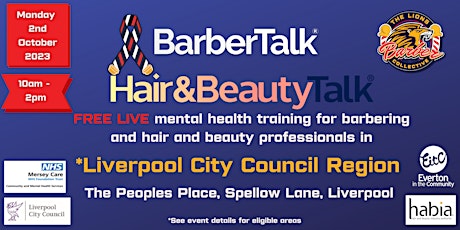 Primaire afbeelding van BarberTalk/Hair&Beauty Talk LIVE-Liverpool - Monday 2nd October 2023 10AM