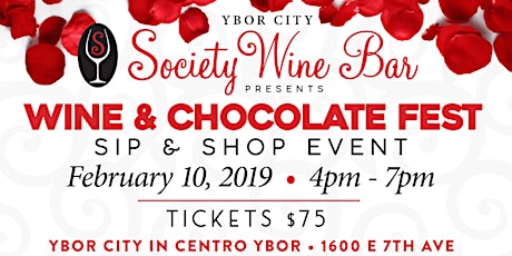 Ybor City Wine Bar: 2019 Wine & Chocolate - Sip & Shop Event primary image