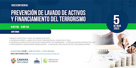 Imagem principal do evento VIDEOCONFERENCIA: PREVENCIÓN DE LAVADO DE ACTIVOS Y FINANCIAMIENTO DEL TERR